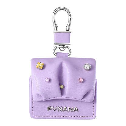 Pynana Sugar Cube Airpods Pro 2 Kılıf PU Deri Taşlı Çanta